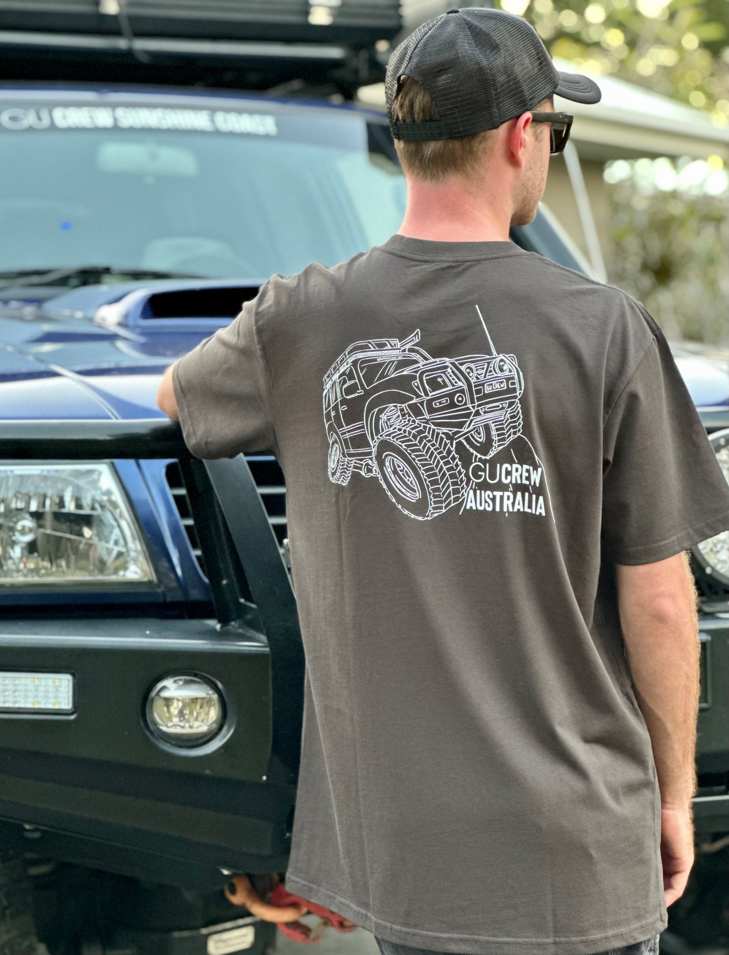 GU Crew Aus Coal Tee